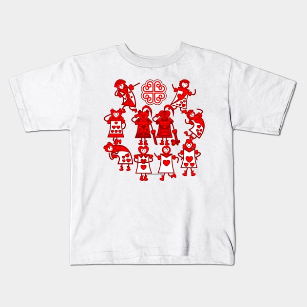 Deck of Cards Kids T-Shirt by cholesterolmind